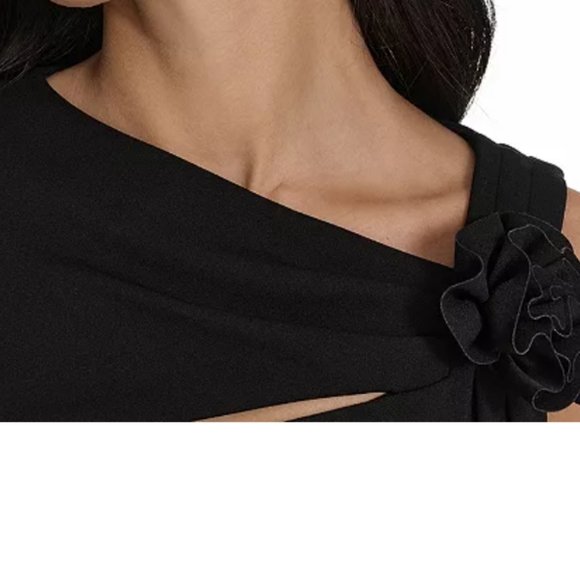 Calvin Klein women's Asymmetric-Neck Sleeveless Sheath Dress - Picture 7 of 8